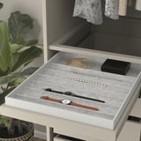 KOMPLEMENT Pull-out tray with insert, grey-beige/light grey, 50x58 cm