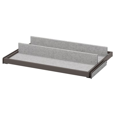 KOMPLEMENT Pull-out tray with shoe insert, dark grey/light grey, 75x58 cm