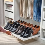 KOMPLEMENT Pull-out tray with shoe insert, white/light grey, 100x58 cm