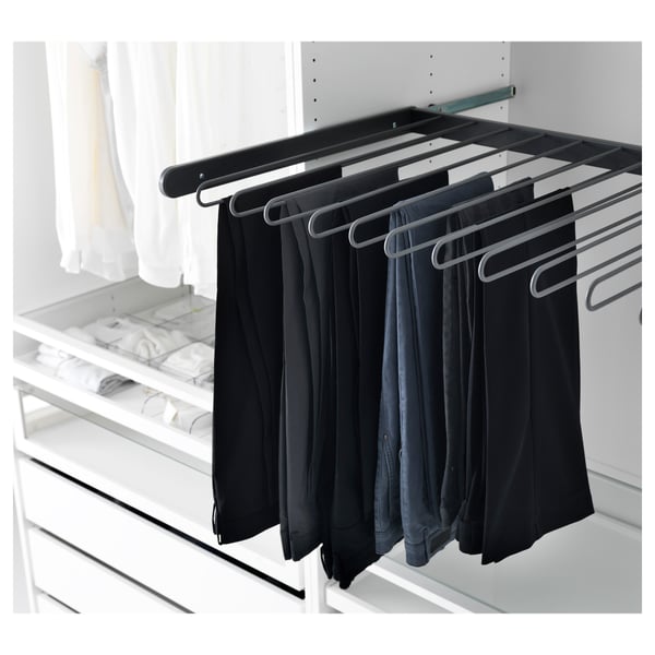 Komplement Pull Out Trouser Hanger Dark Grey Ikea