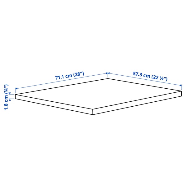 KOMPLEMENT Shelf, grey-beige, 75x58 cm