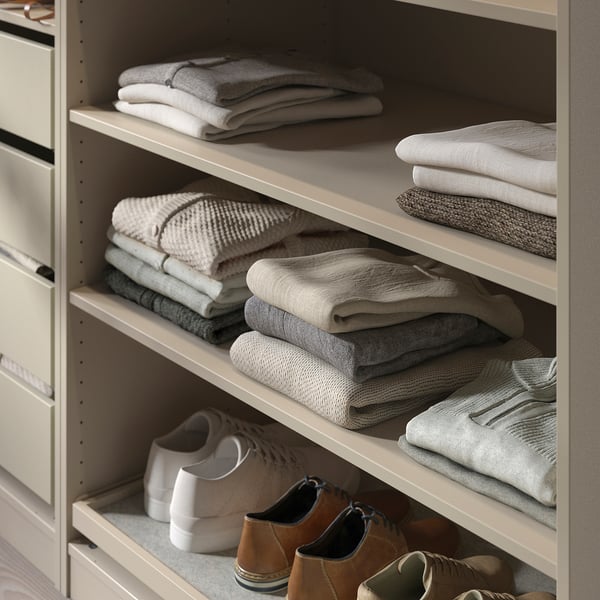KOMPLEMENT Shelf, grey-beige, 100x58 cm
