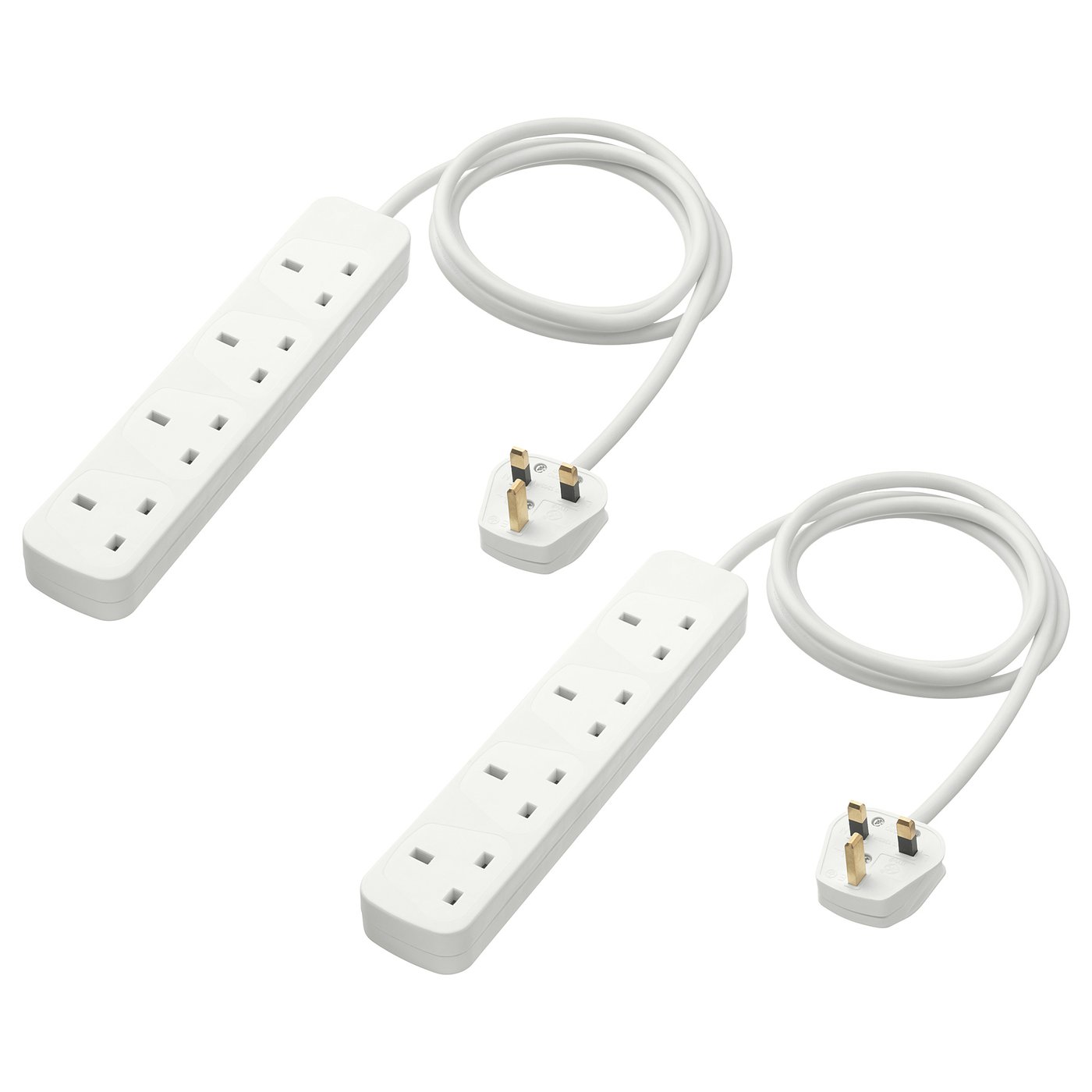 KOPPLA 4-way socket, earthed/white, 1.5 m - IKEA
