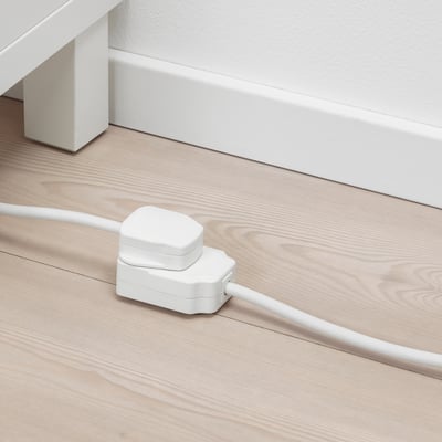 KOPPLA Extension cord, earthed white, 5 m