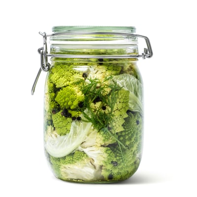 KORKEN glass jar, clear, airtight, stainless steel handles.