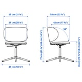 KRYLBO Swivel chair, Tonerud blue