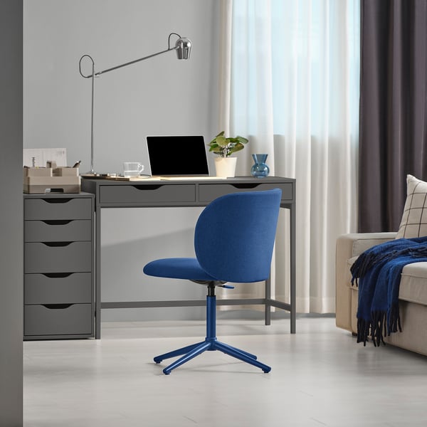 KRYLBO Swivel chair, Tonerud blue