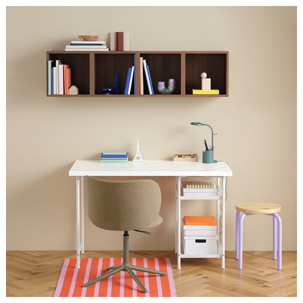 KRYLBO Swivel chair, Tonerud dark beige