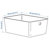 KUGGIS Box, light grey, 26x35x15 cm
