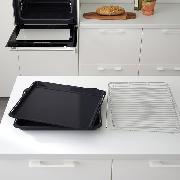 KULINARISK Forced air oven w pyrolytic funct, IKEA 700 stainless steel