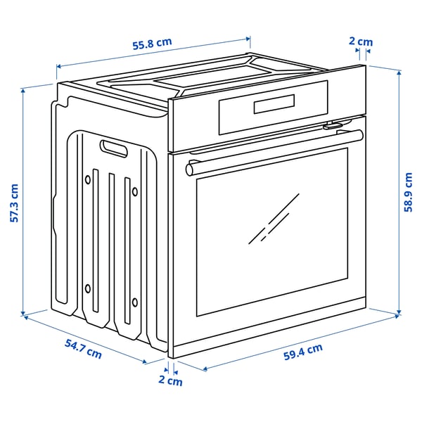 KULINARISK Forced air oven w pyrolytic funct, IKEA 700 stainless steel