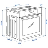 KULINARISK Forced air oven w pyrolytic funct, IKEA 700 stainless steel