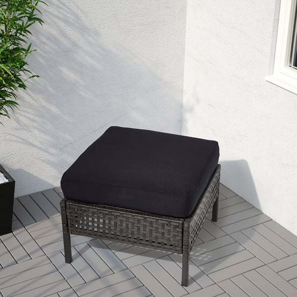 KUNGSÖ Seat cushion, outdoor black IKEA