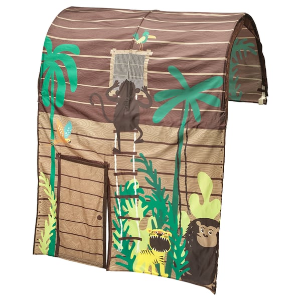 Kura Bed Tent With Curtain Brown Ikea