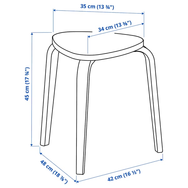 KYRRE Stool, set of 2, birch