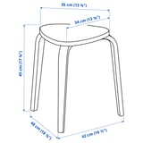 KYRRE Stool, set of 2, birch