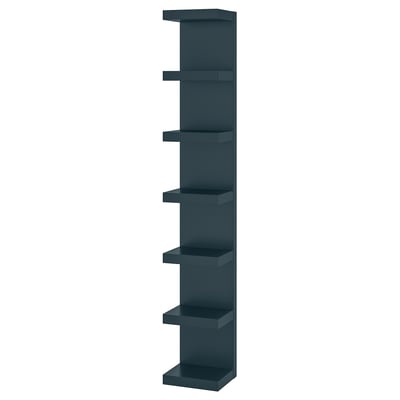 LACK Wall shelf unit, black-blue, 30x190 cm
