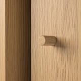 LÅDMAKARE Storage combination w sliding doors, with 2 shelf inserts/oak effect, 81x35x212 cm