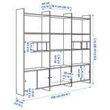 LÅDMAKARE Storage combination w sliding doors, with 2 shelf inserts/oak effect, 238x35x212 cm