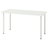 LAGKAPTEN / ADILS Desk, grid multicolour/white, 140x60 cm