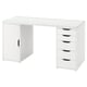 Option: LAGKAPTEN / ALEX Desk, grid multicolour/white, 140x60 cm