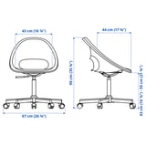 LAGKAPTEN/ELDBERGET / VITTSJÖ Desk and storage combination, and swivel chair black-brown/dark grey
