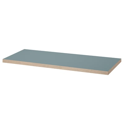 LAGKAPTEN Table top, grey-turquoise, 120x60 cm