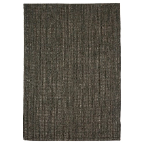 LANDBANA: dark green, rectangular, natural jute rug, flat-woven, warm, rustic.