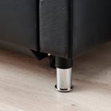 LANDSKRONA 3-seat sofa-bed, Grann/Bomstad black/metal