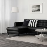 LANDSKRONA 5-seat sofa, with chaise longues/Grann/Bomstad black/metal