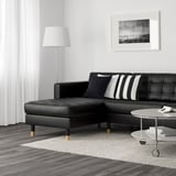LANDSKRONA 5-seat sofa, with chaise longues/Grann/Bomstad black/wood