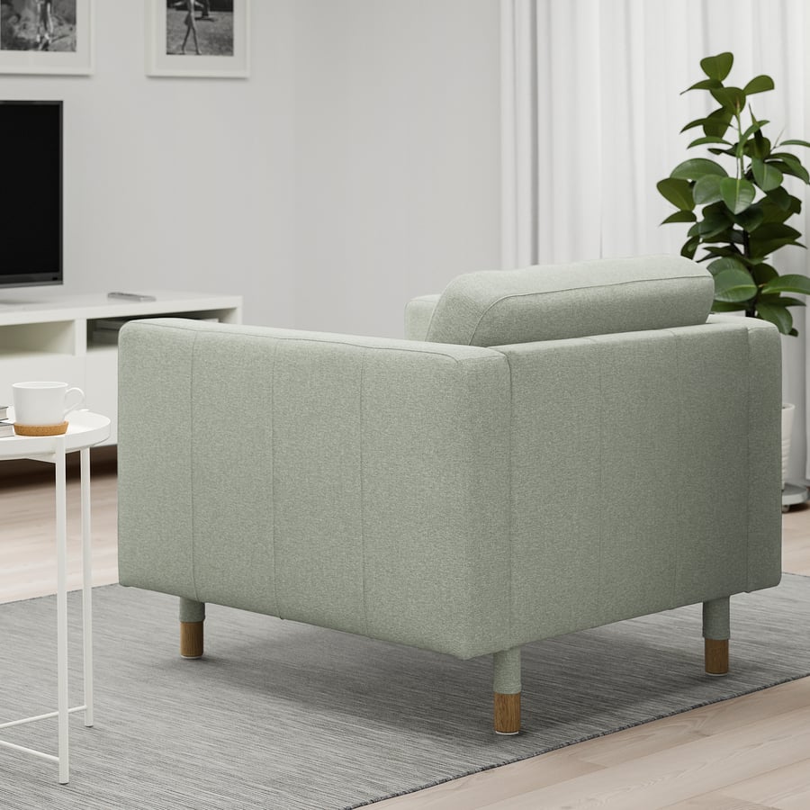 LANDSKRONA armchair, Gunnared light green/wood IKEA
