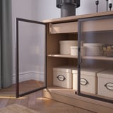 LANESUND Sideboard, grey-brown, 161x47x81 cm