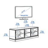 LANESUND TV bench, grey-brown, 161x47x55 cm