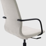 LÅNGFJÄLL Conference chair with armrests, Gunnared beige/black