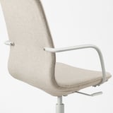 LÅNGFJÄLL Conference chair with armrests, Gunnared beige/white