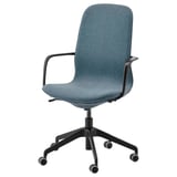 LÅNGFJÄLL Conference chair with armrests, Gunnared blue/black
