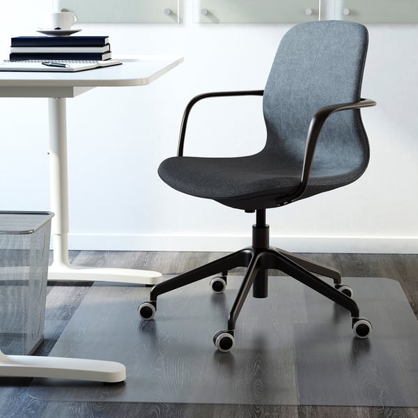 LÅNGFJÄLL Conference chair with armrests, Gunnared blue/black