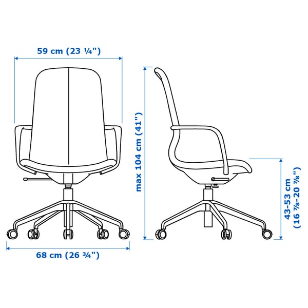 LÅNGFJÄLL Conference chair with armrests, Gunnared dark grey/white