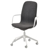 LÅNGFJÄLL Conference chair with armrests, Gunnared dark grey/white