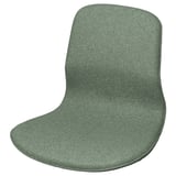 Green LÅNGFJÄLL office chair with padded seat and back, fabric and steel.