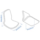 LÅNGFJÄLL Seat shell with high back, Gunnared blue