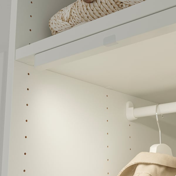 LASTARE Wardrobe combination, white/with height extension unit, 180x62x236 cm