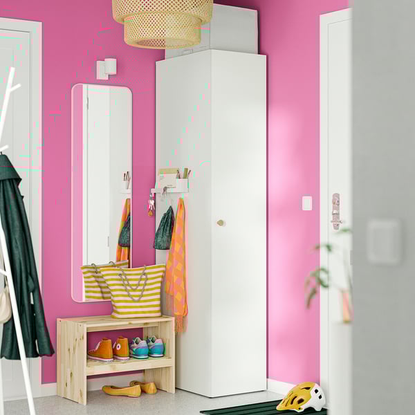 LASTARE Wardrobe combination, white, 40x62x200 cm