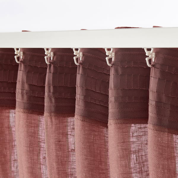 Lejongap Curtains 1 Pair Light Brown Pink Ikea