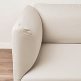 LILLEHEM 2-seat modular sofa with side table, Vissle beige/metal