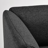 LILLEHEM 4-seat modular sofa with side table, Gunnared dark grey/wood