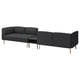 LILLEHEM 4-seat modular sofa with side table, Gunnared dark grey/wood