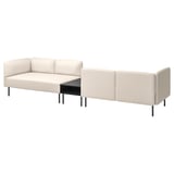 LILLEHEM 4-seat modular sofa with side table, Vissle beige/metal