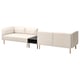 LILLEHEM 4-seat modular sofa with side table, Vissle beige/wood